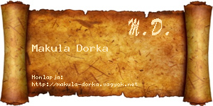 Makula Dorka névjegykártya
